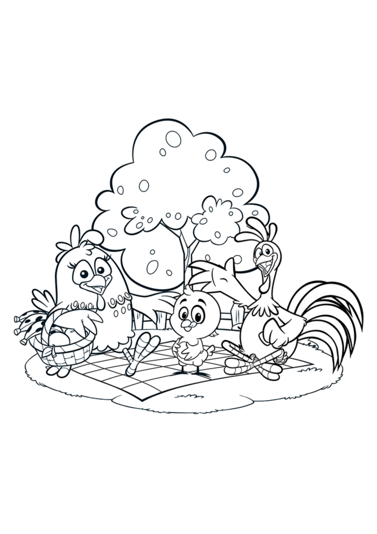 Desenho para Colorir Galinha Pintadinha