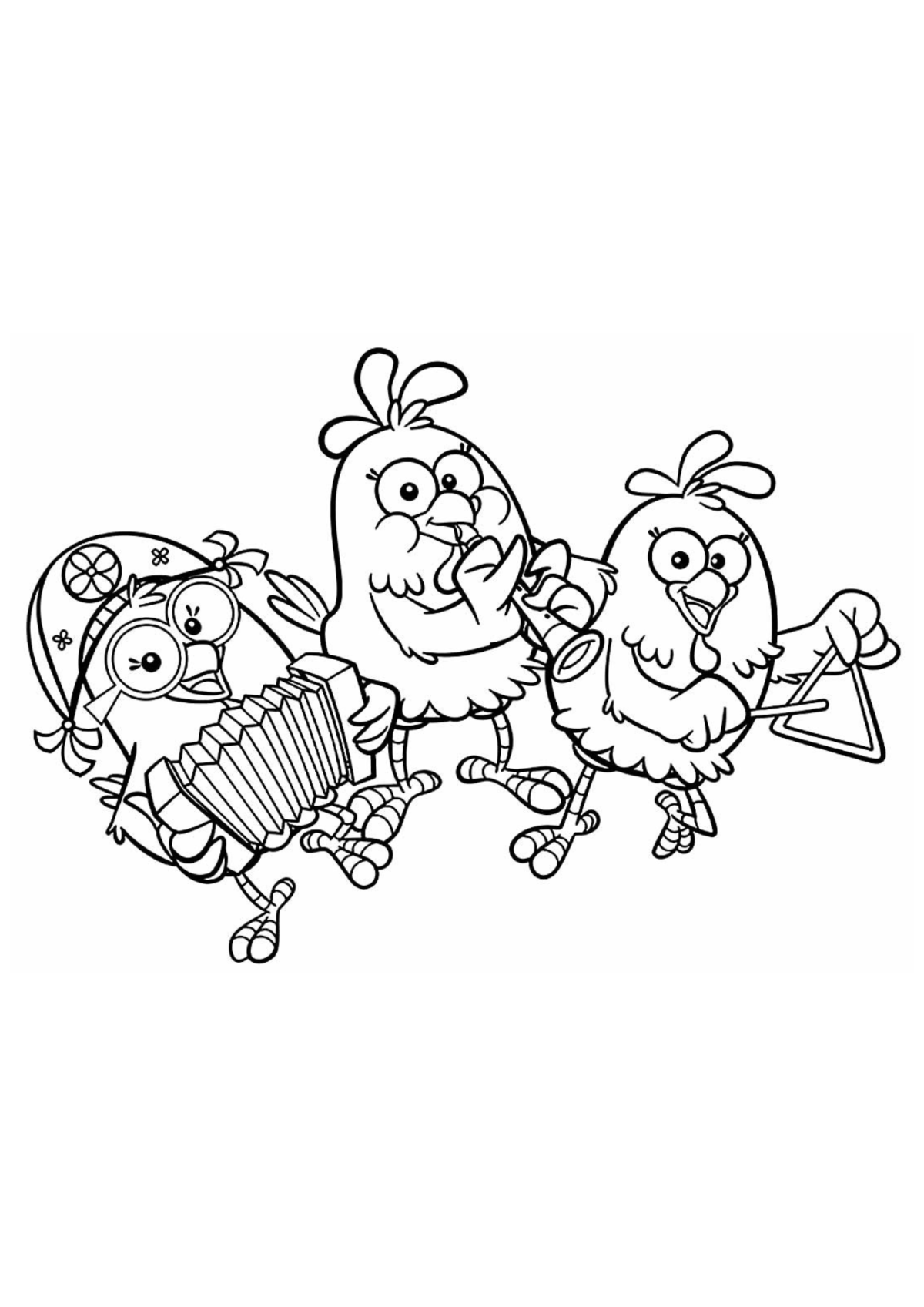 Desenho para Colorir Galinha Pintadinha