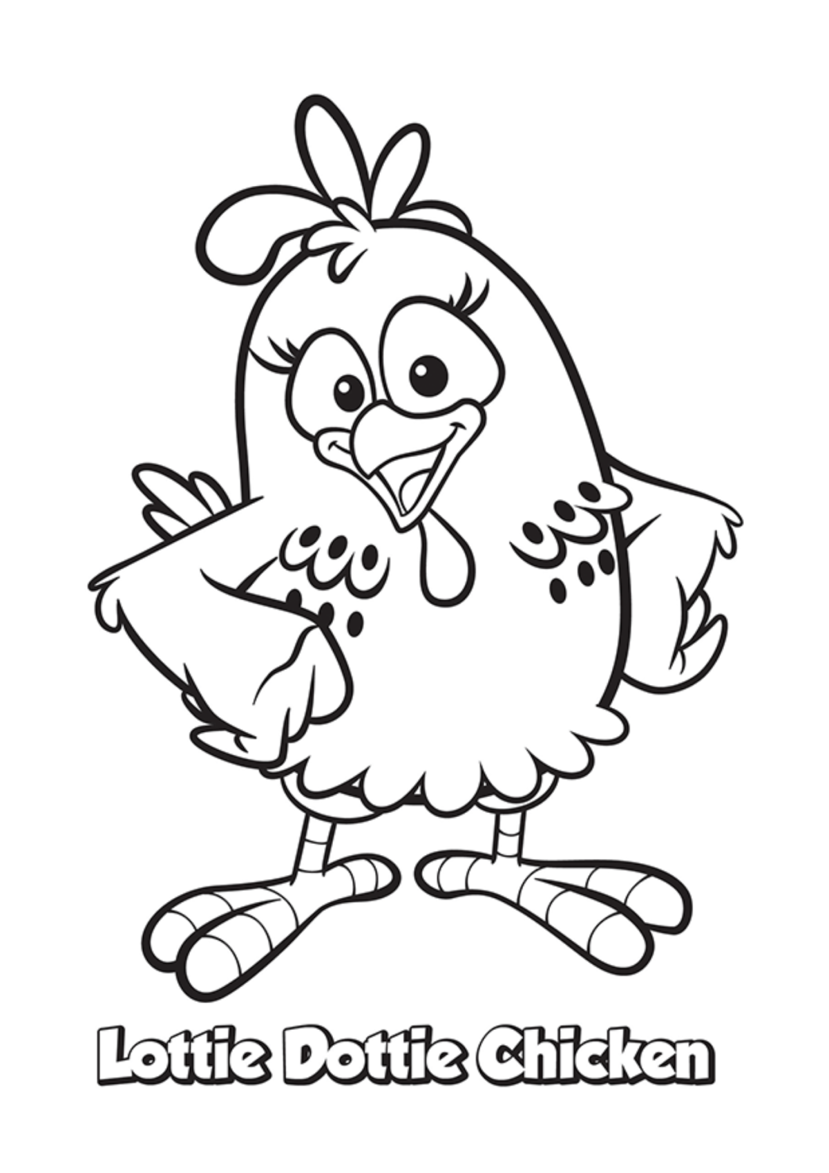 Desenho para Colorir Galinha Pintadinha