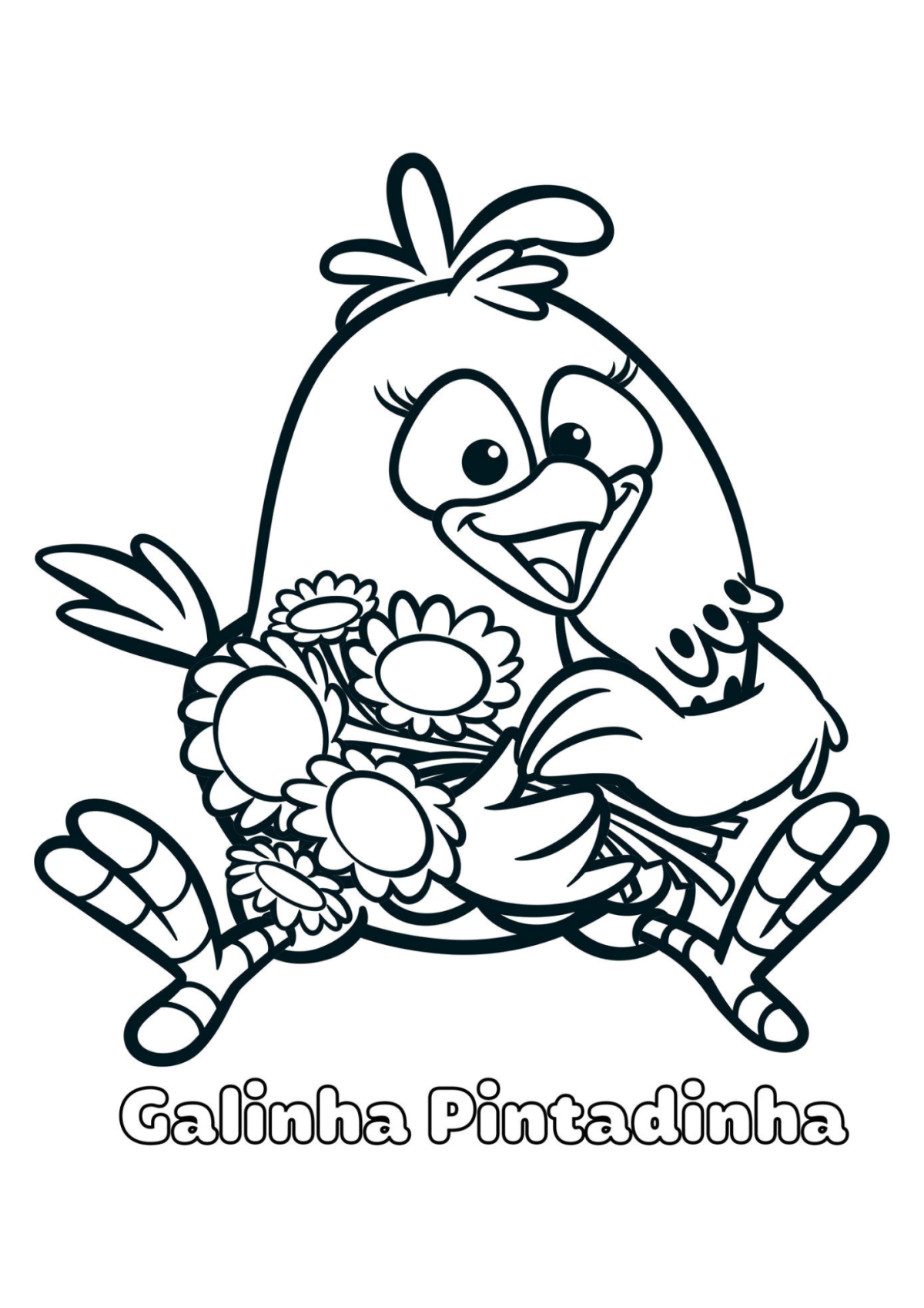 Desenho para Colorir Galinha Pintadinha