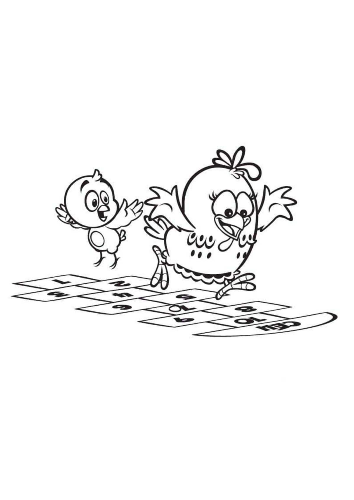 Desenho para Colorir Galinha Pintadinha