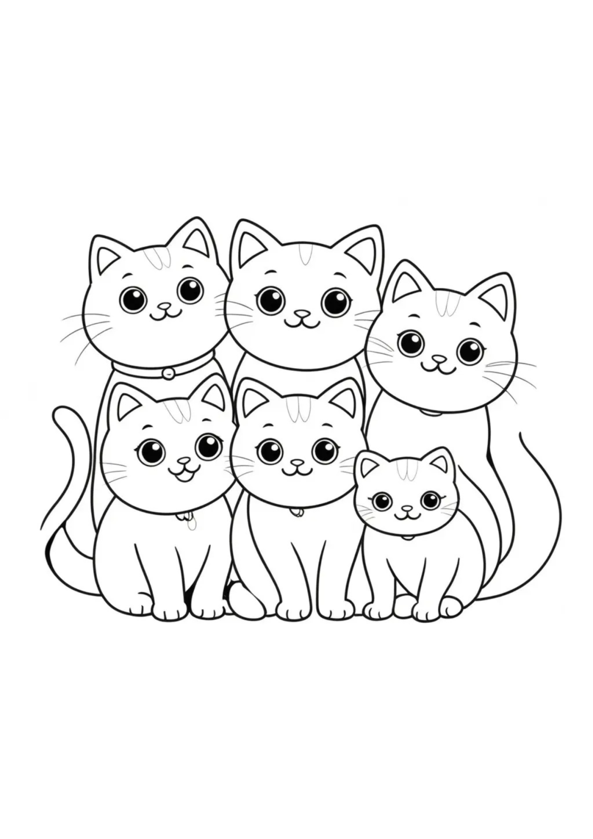 Desenho para Colorir Gatos
