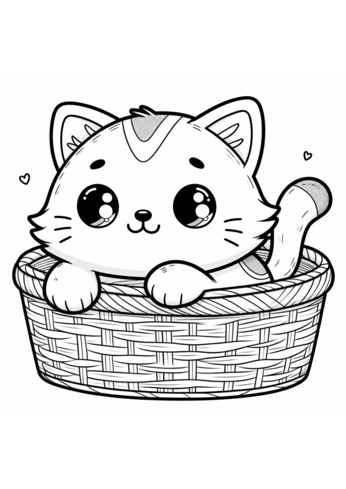 Desenho para Colorir Gatos