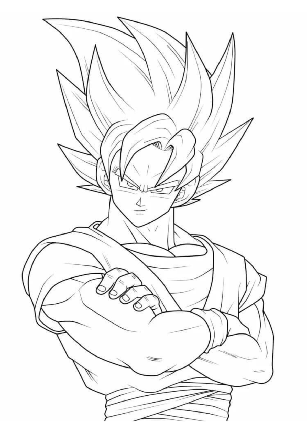 Desenho para Colorir Goku