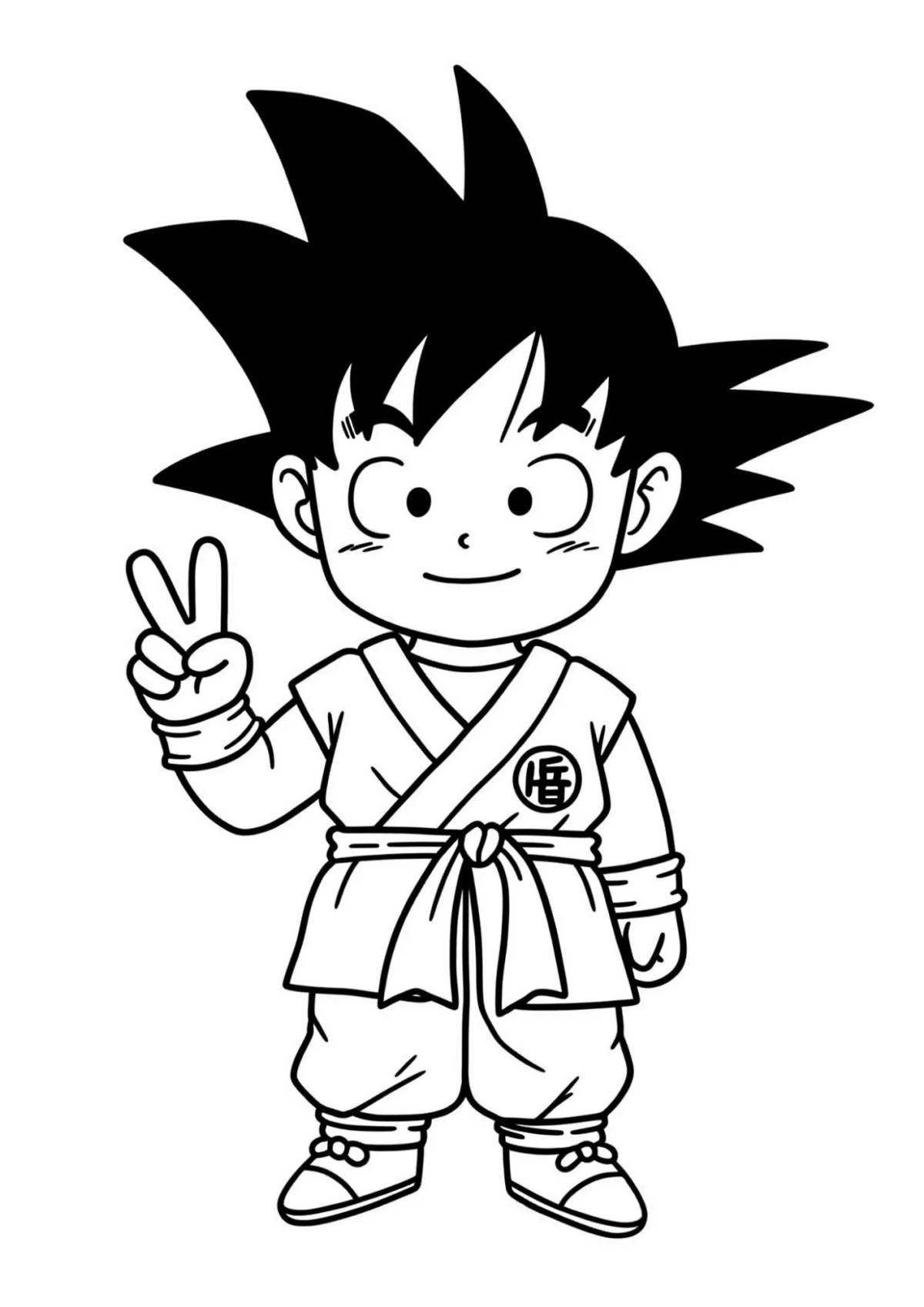 Desenho para Colorir Goku