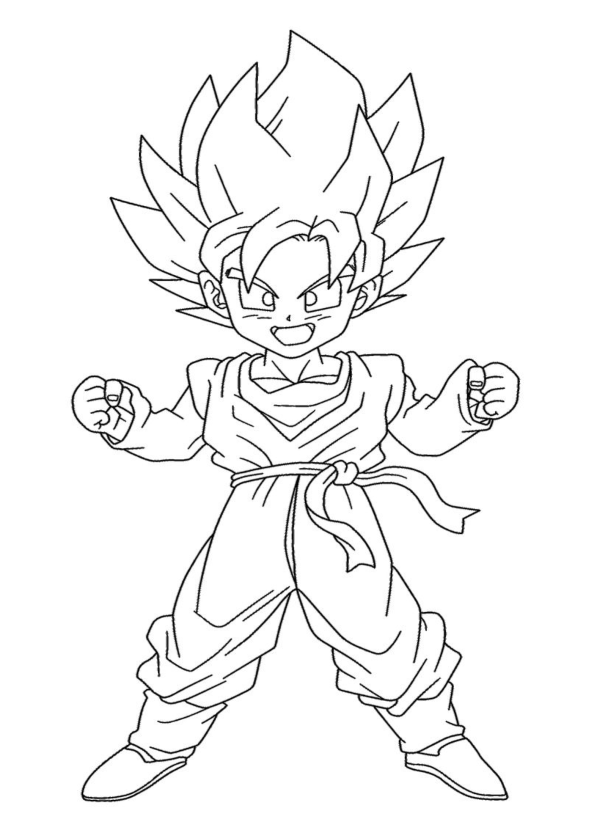 Desenho para Colorir Goku