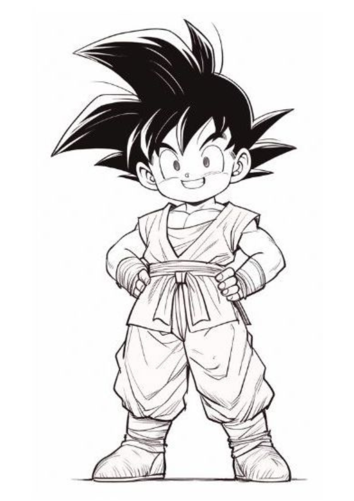 Desenho para Colorir Goku