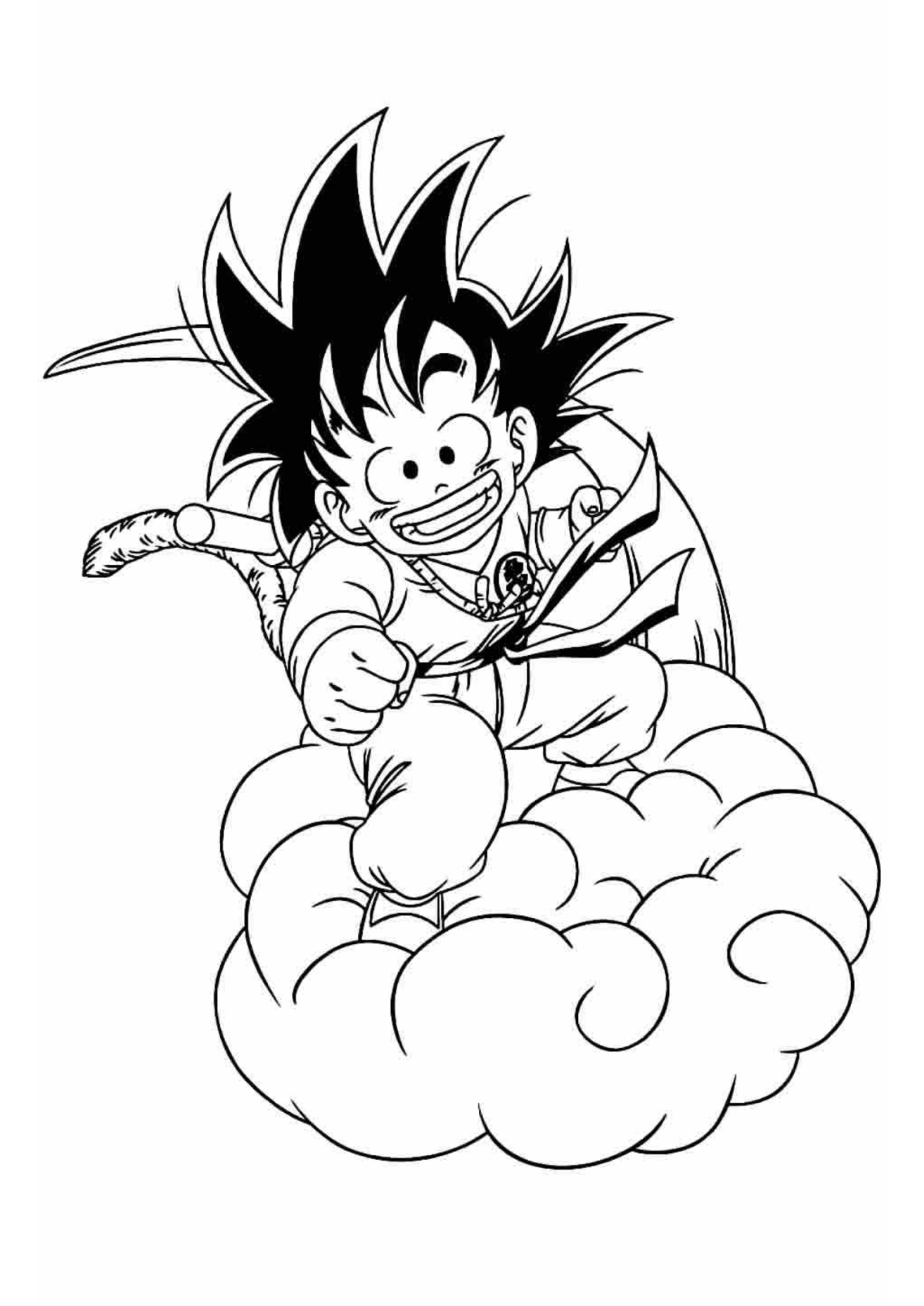 Desenho para Colorir Goku