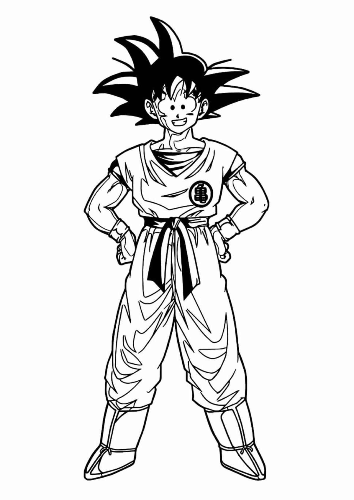 Desenho para Colorir Goku