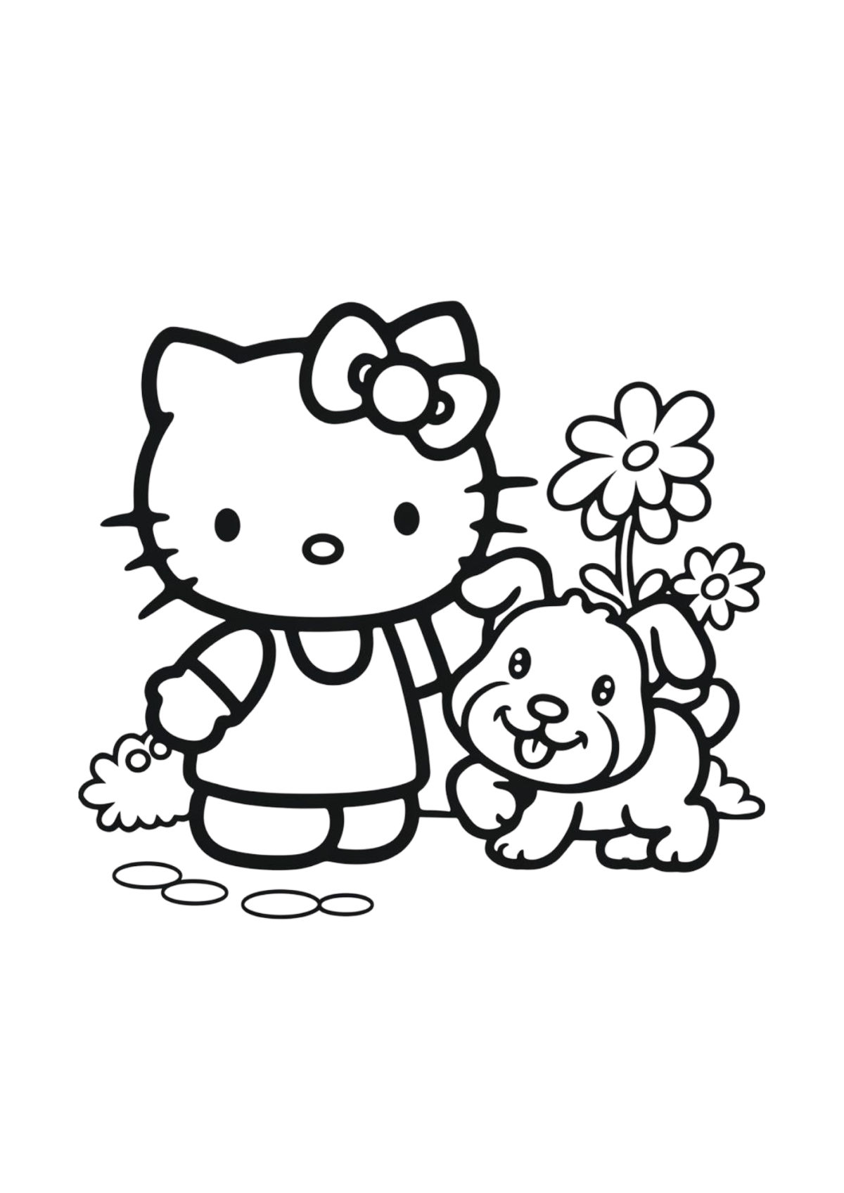 Desenho para Colorir Hello Kitty