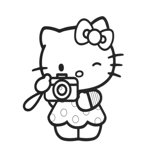 Desenho para Colorir Hello Kitty