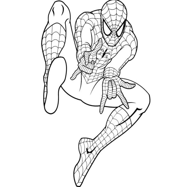 Desenho para Colorir Homem Aranha