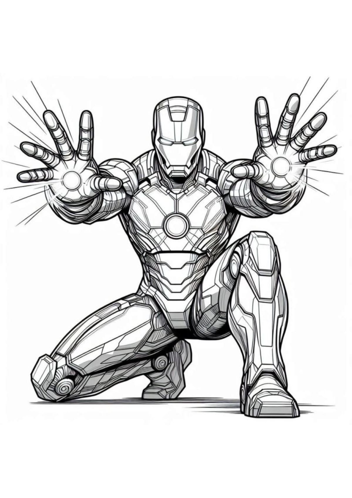 Desenho para Colorir Homem de Ferro