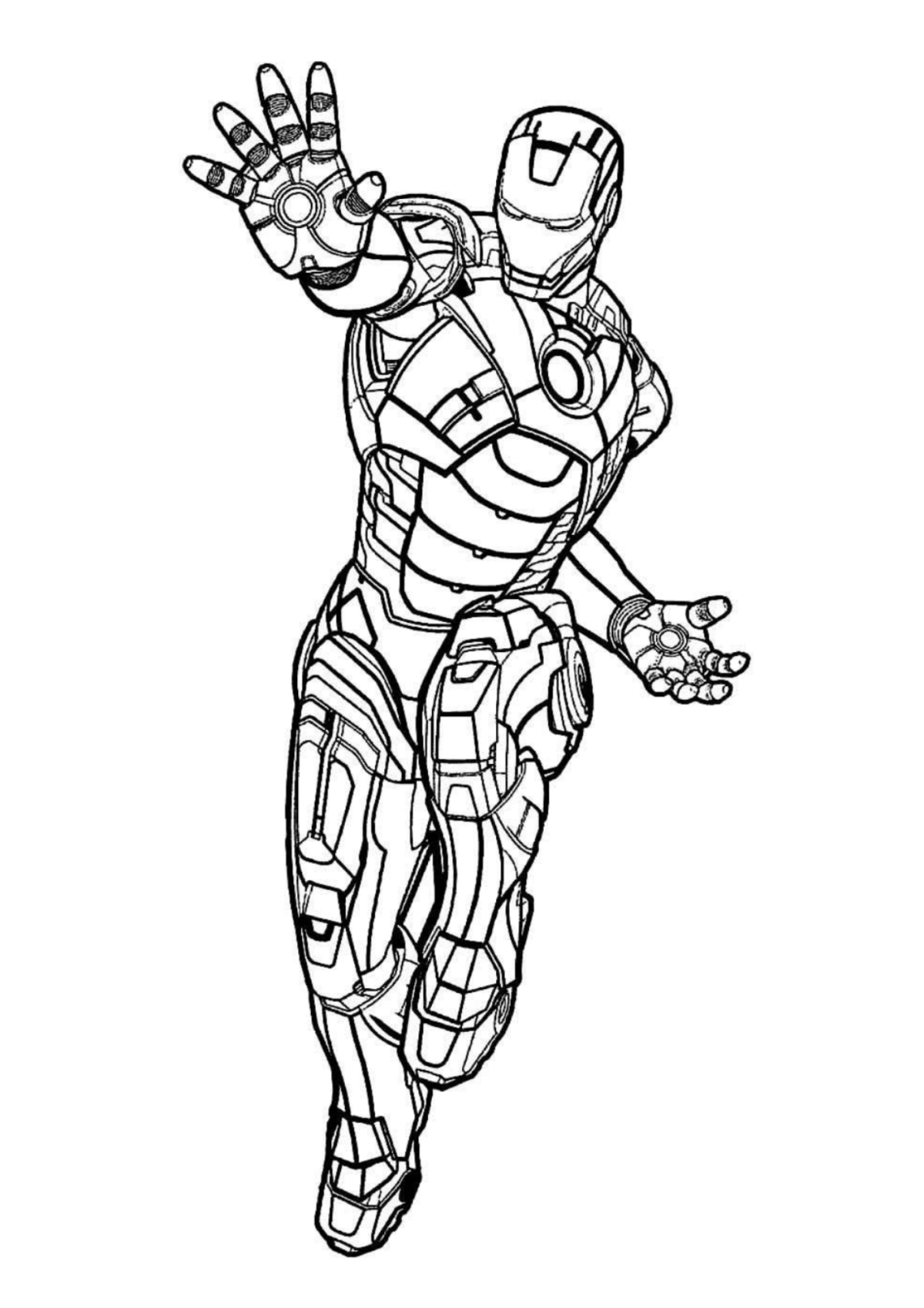 Desenho para Colorir Homem de Ferro