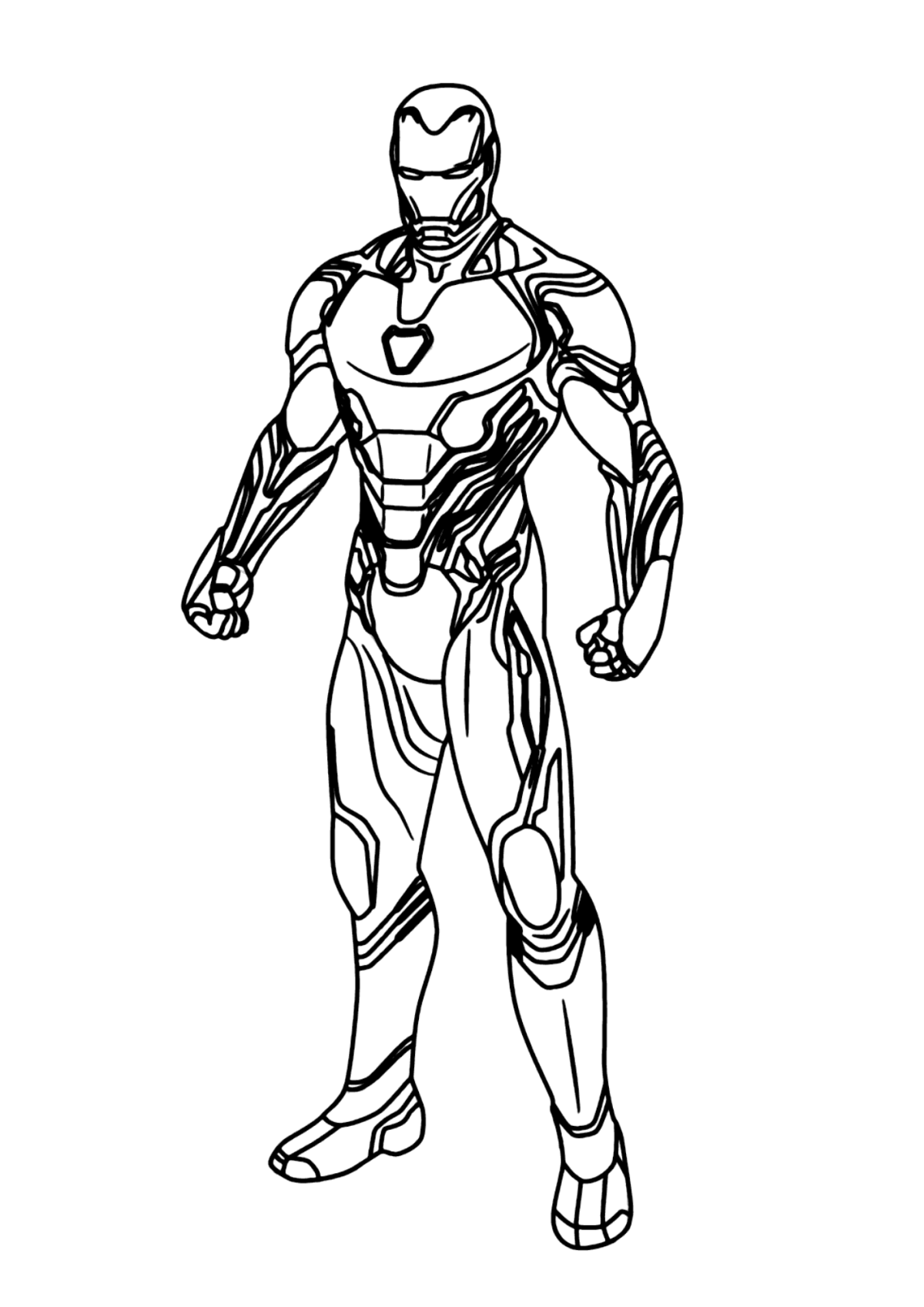 Desenho para Colorir Homem de Ferro