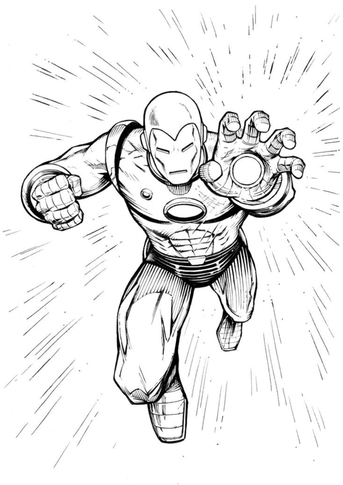 Desenho para Colorir Homem de Ferro