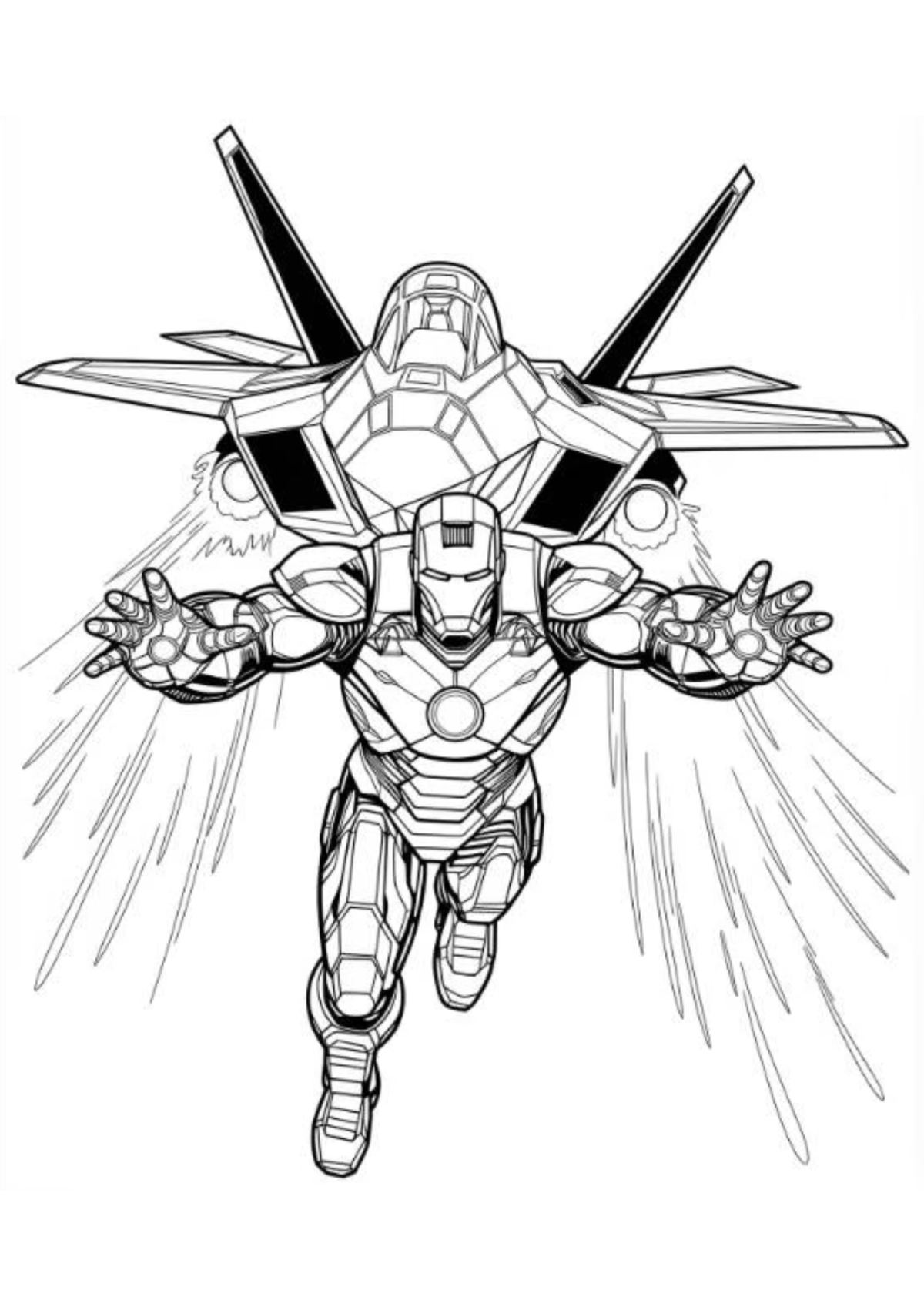 Desenho para Colorir Homem de Ferro