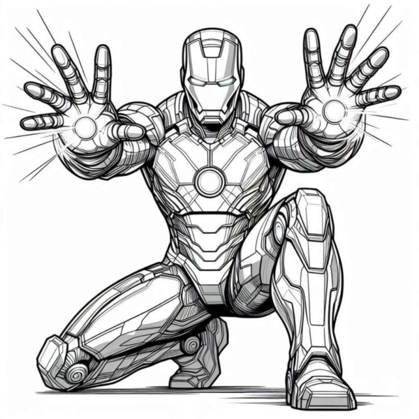 Desenho para Colorir Homem de Ferro