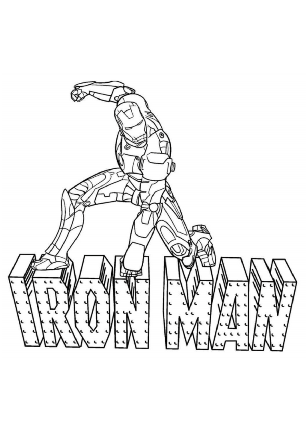 Desenho para Colorir Homem de Ferro