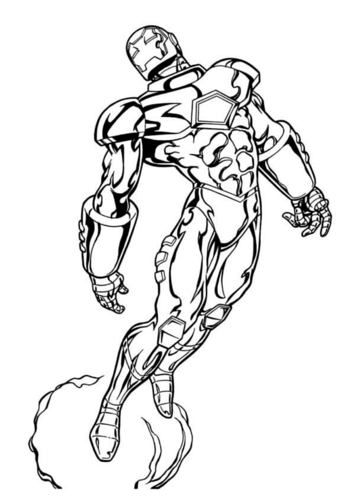 Desenho para Colorir Homem de Ferro