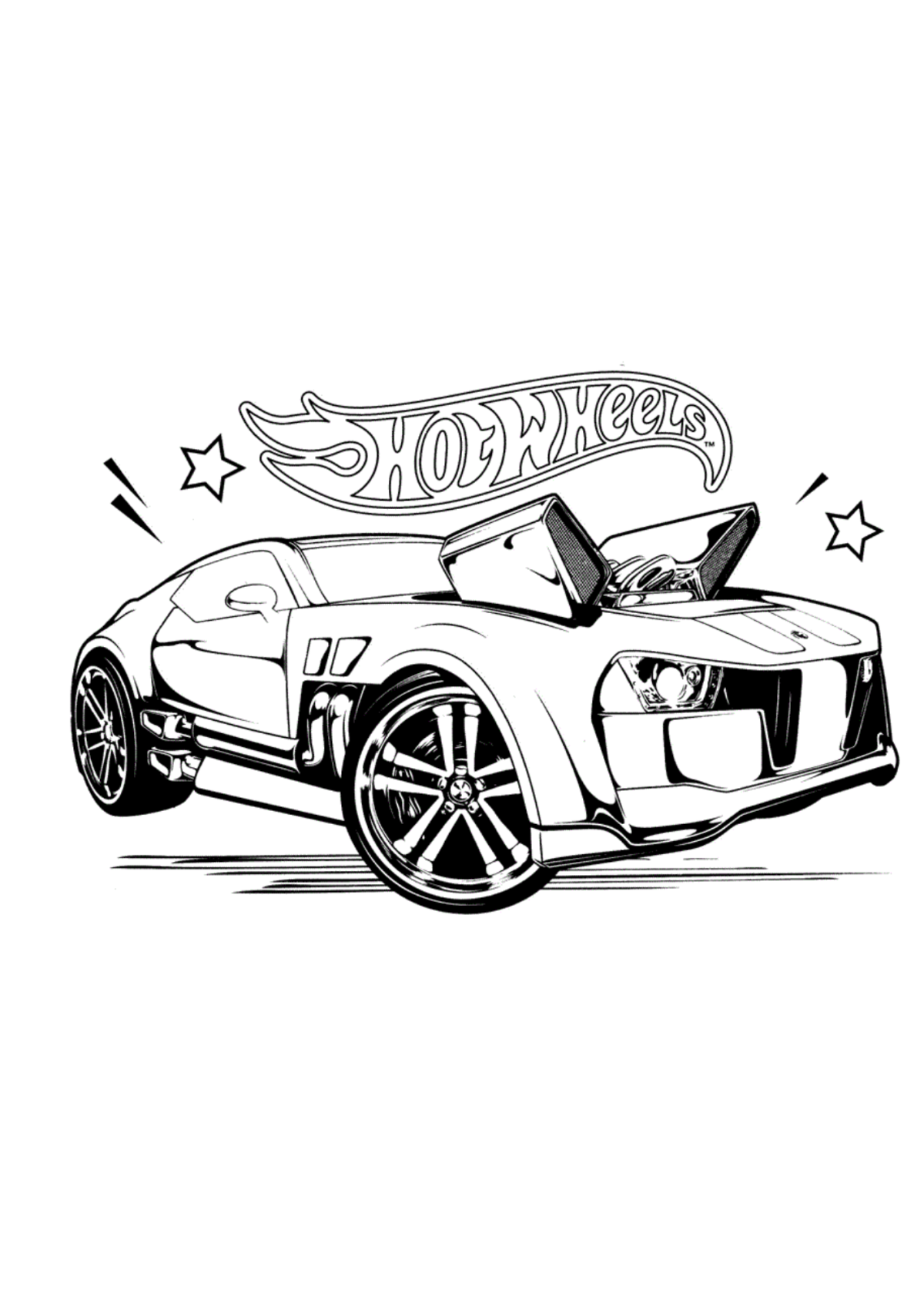 Desenho para Colorir Hot Wheels