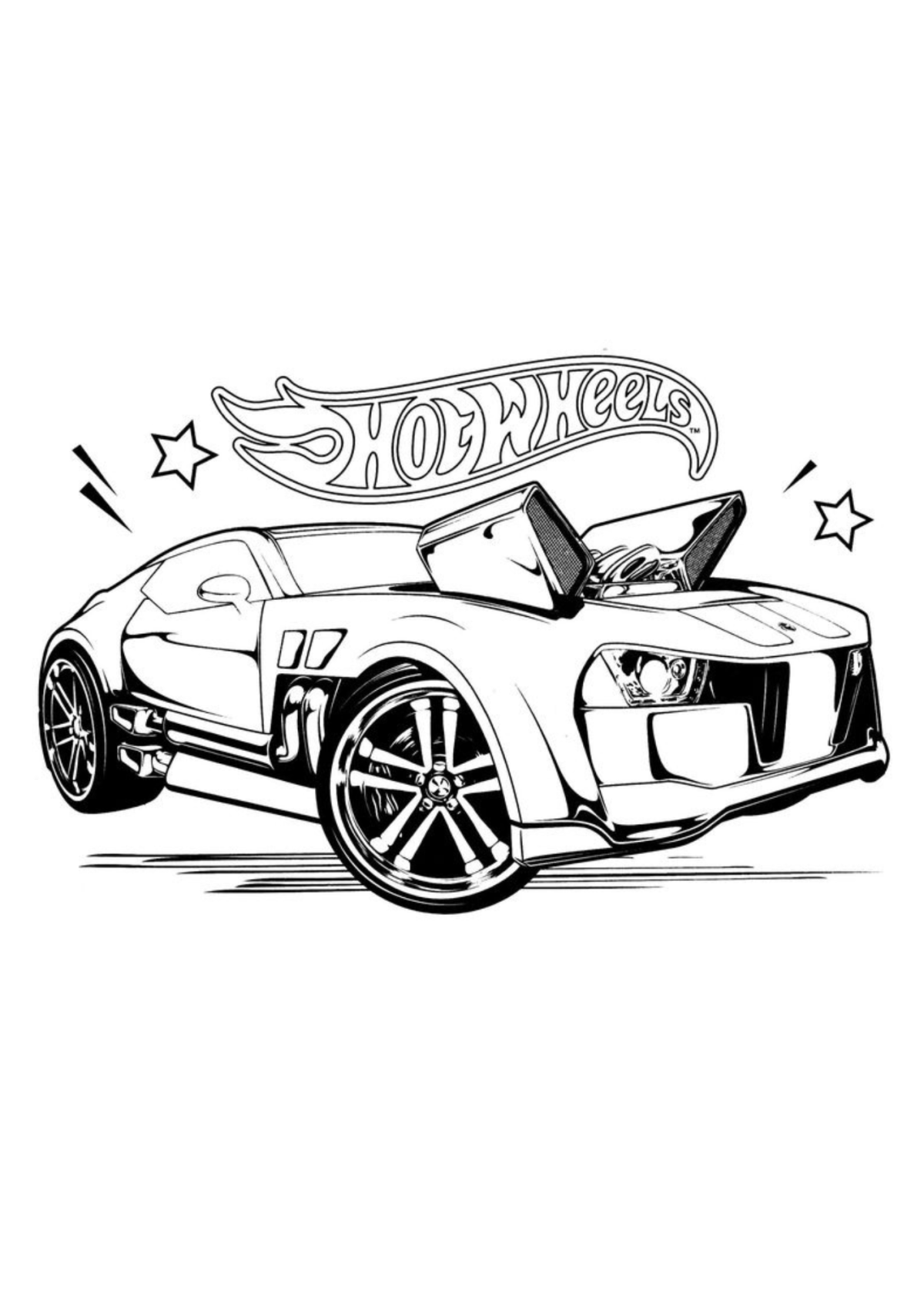 Desenho para Colorir Hot Wheels