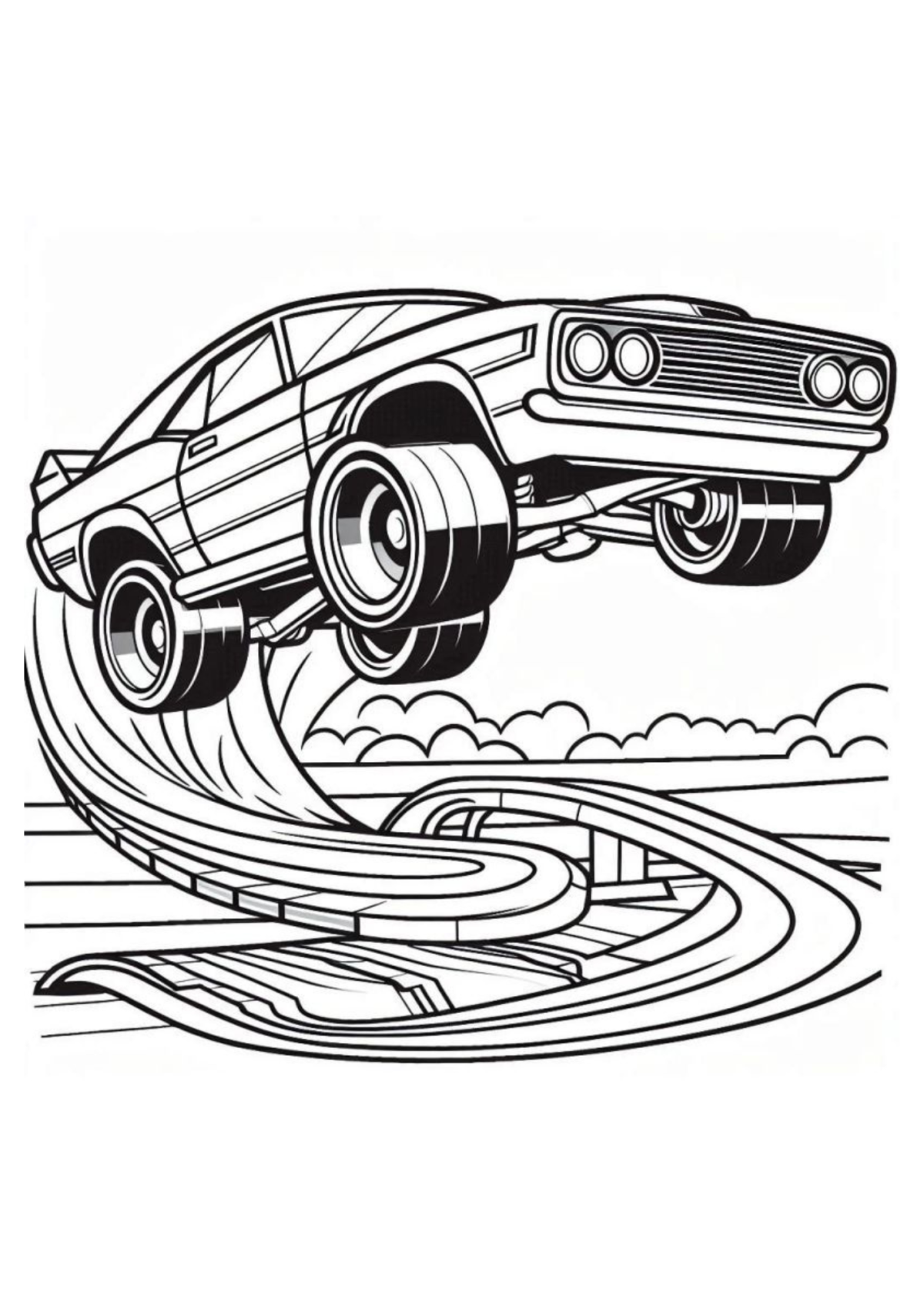 Desenho para Colorir Hot Wheels