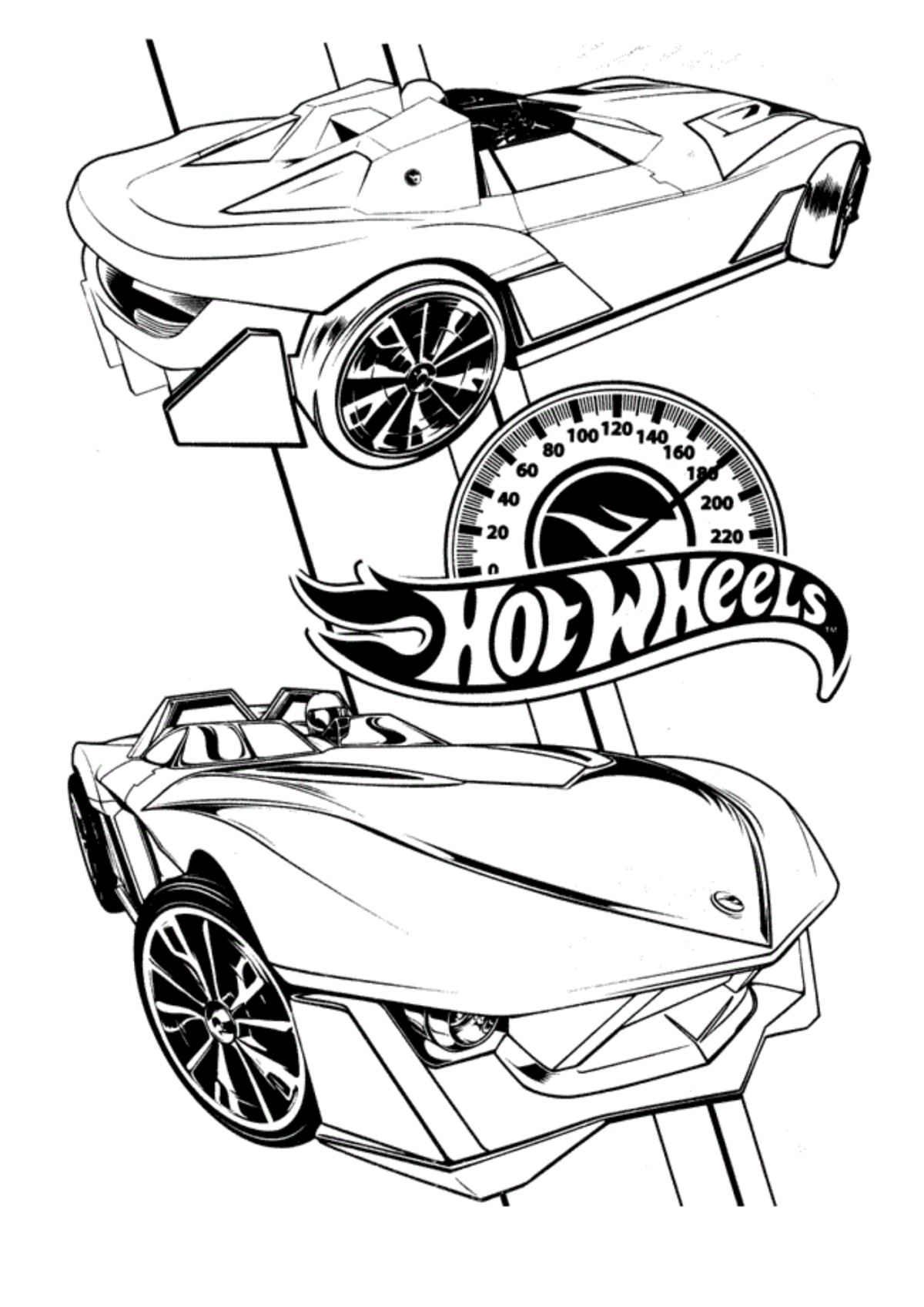 Desenho para Colorir Hot Wheels