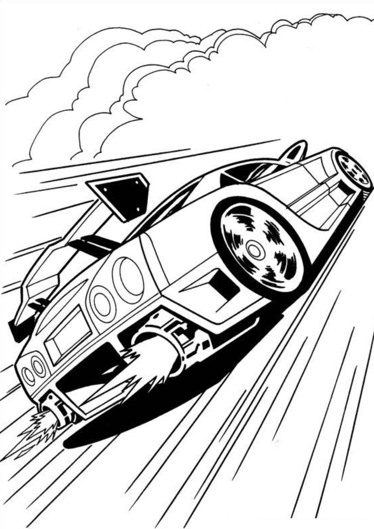 Desenho para Colorir Hot Wheels