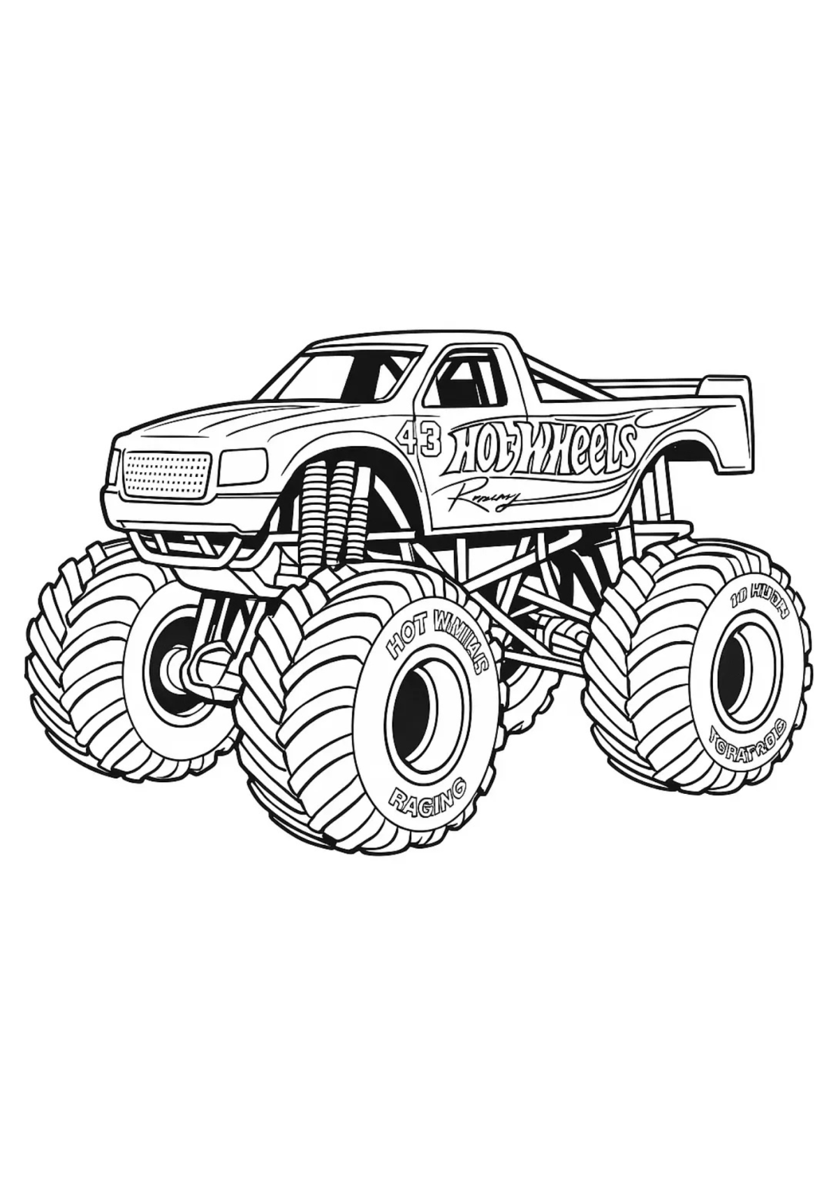 Desenho para Colorir Hot Wheels