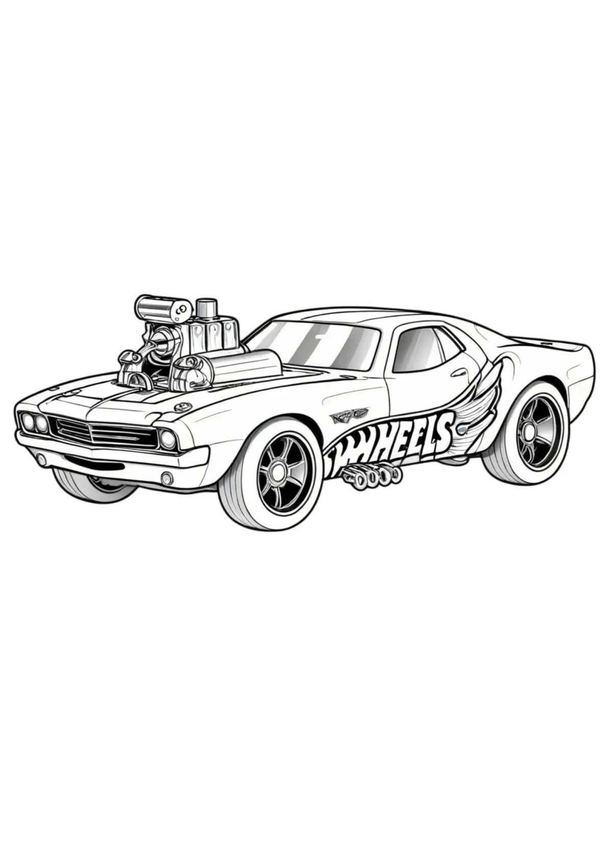 Desenho para Colorir Hot Wheels