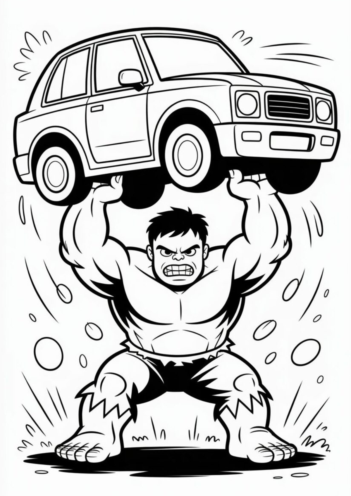 Desenho para Colorir Hulk
