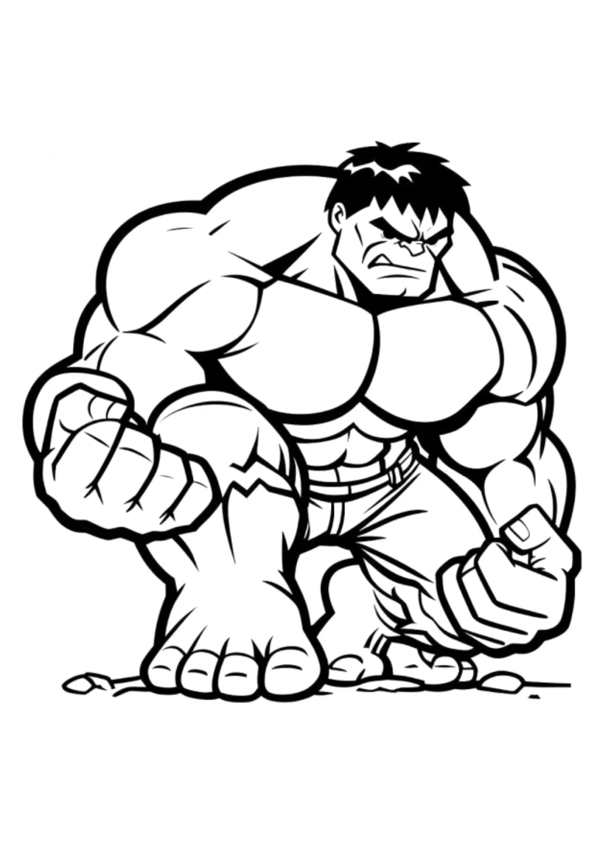 Desenho para Colorir Hulk