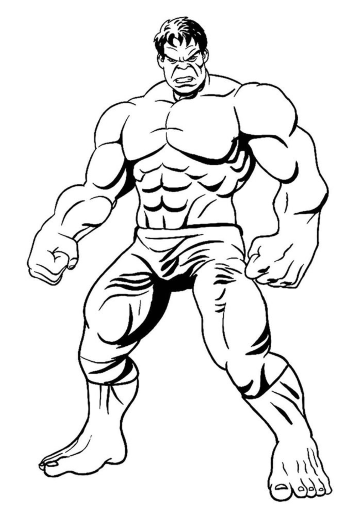 Desenho para Colorir Hulk