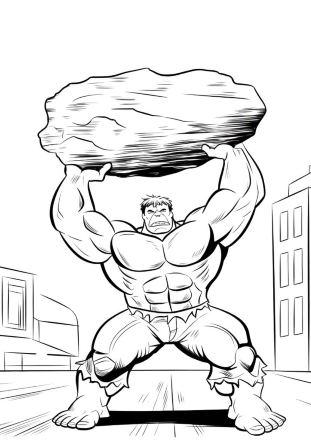 Desenho para Colorir Hulk