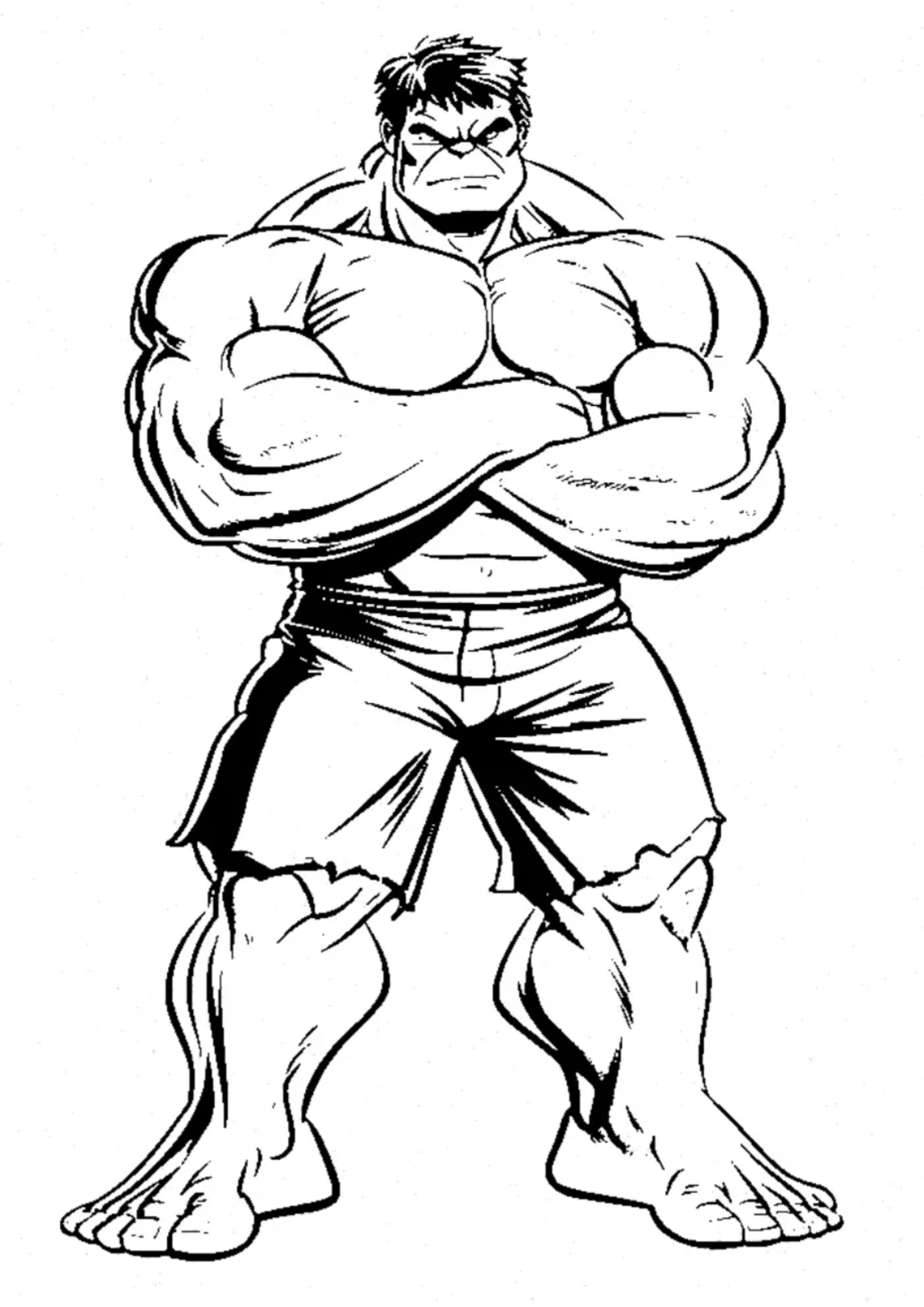 Desenho para Colorir Hulk