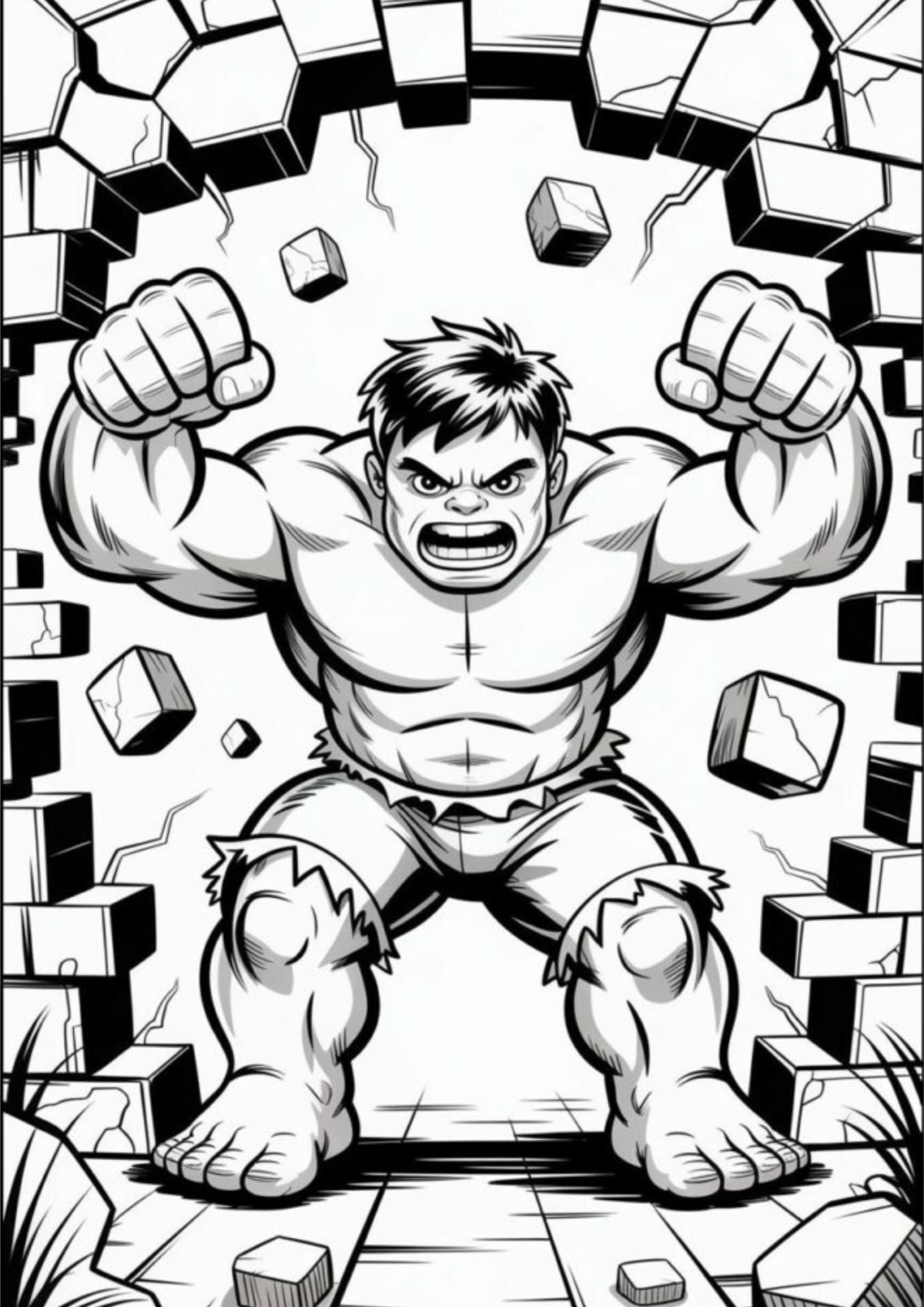Desenho para Colorir Hulk
