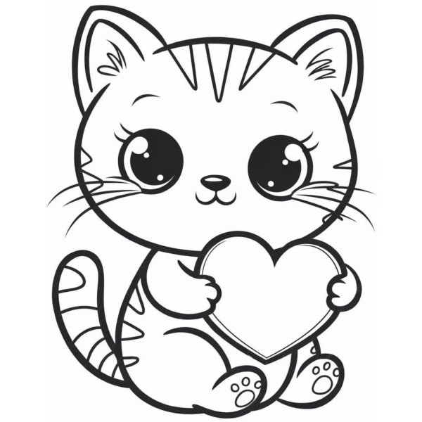Desenho para Colorir Kawaii