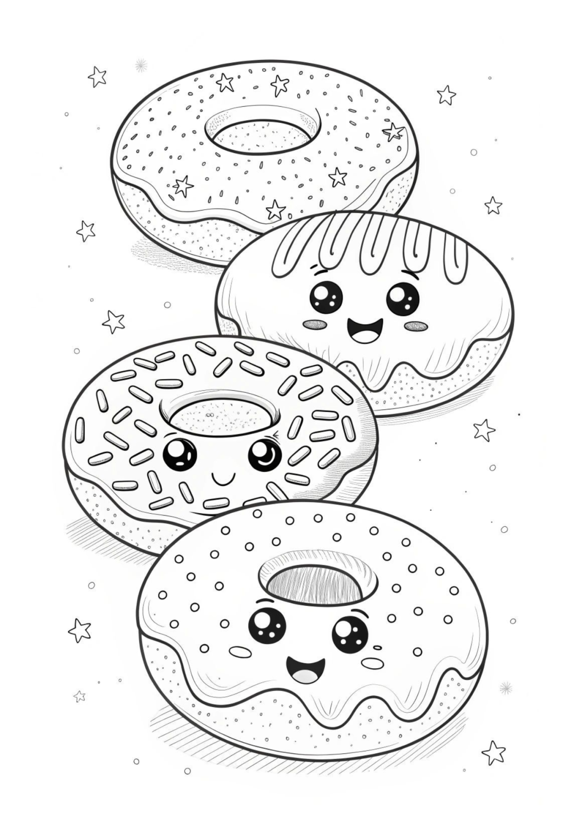 Desenho para Colorir Kawaii