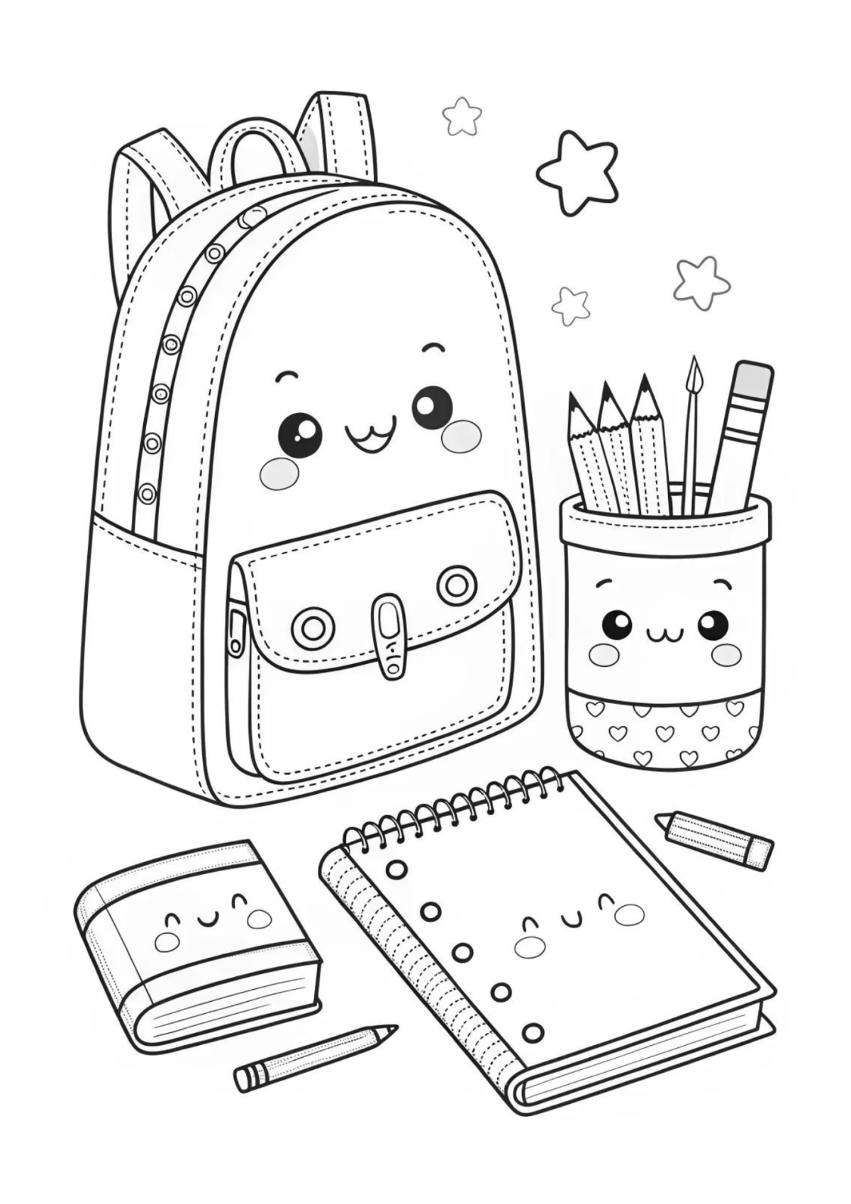 Desenho para Colorir Kawaii