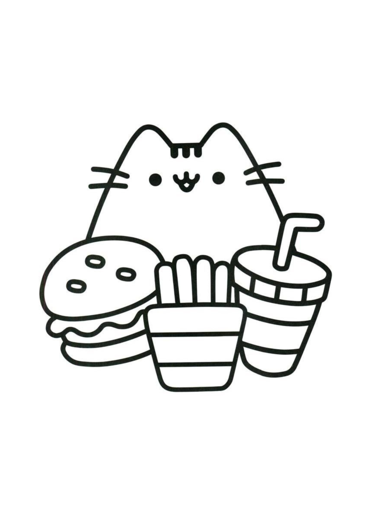 Desenho para Colorir Kawaii