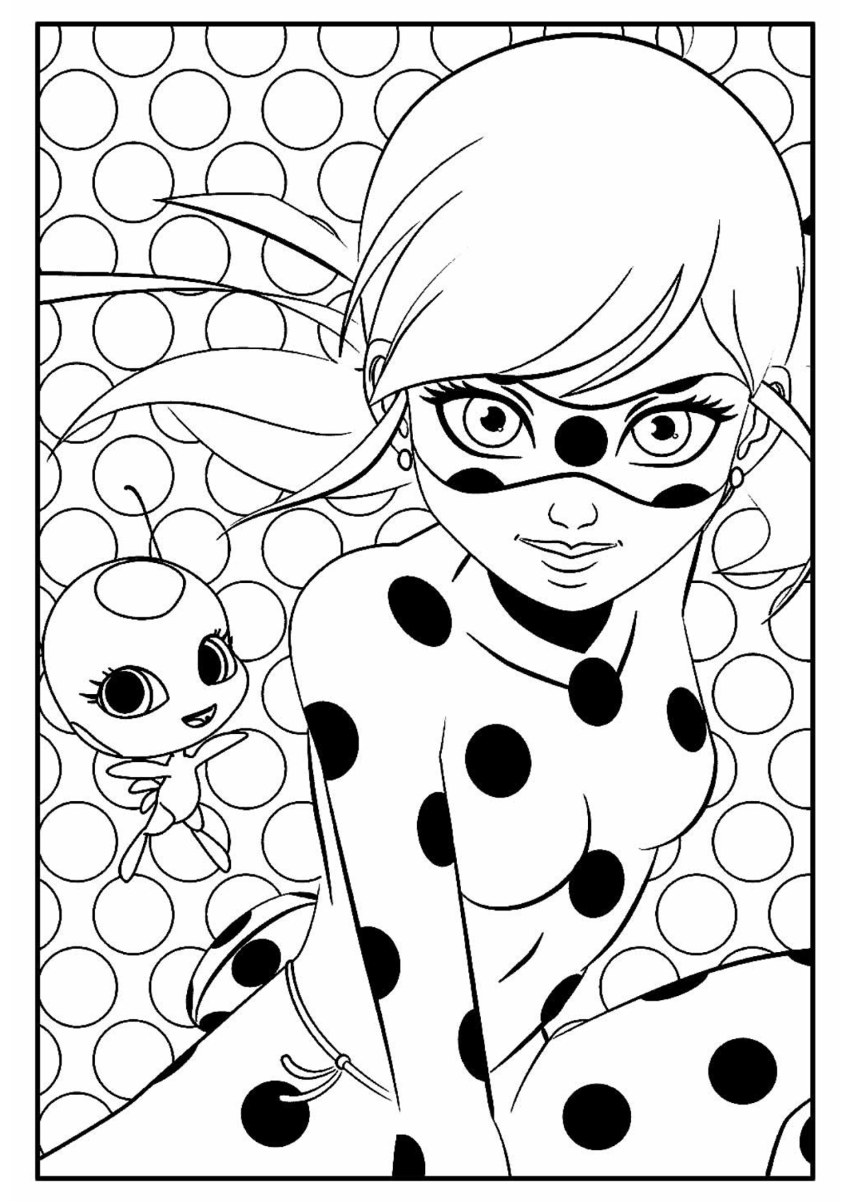 Desenho para Colorir Ladybug