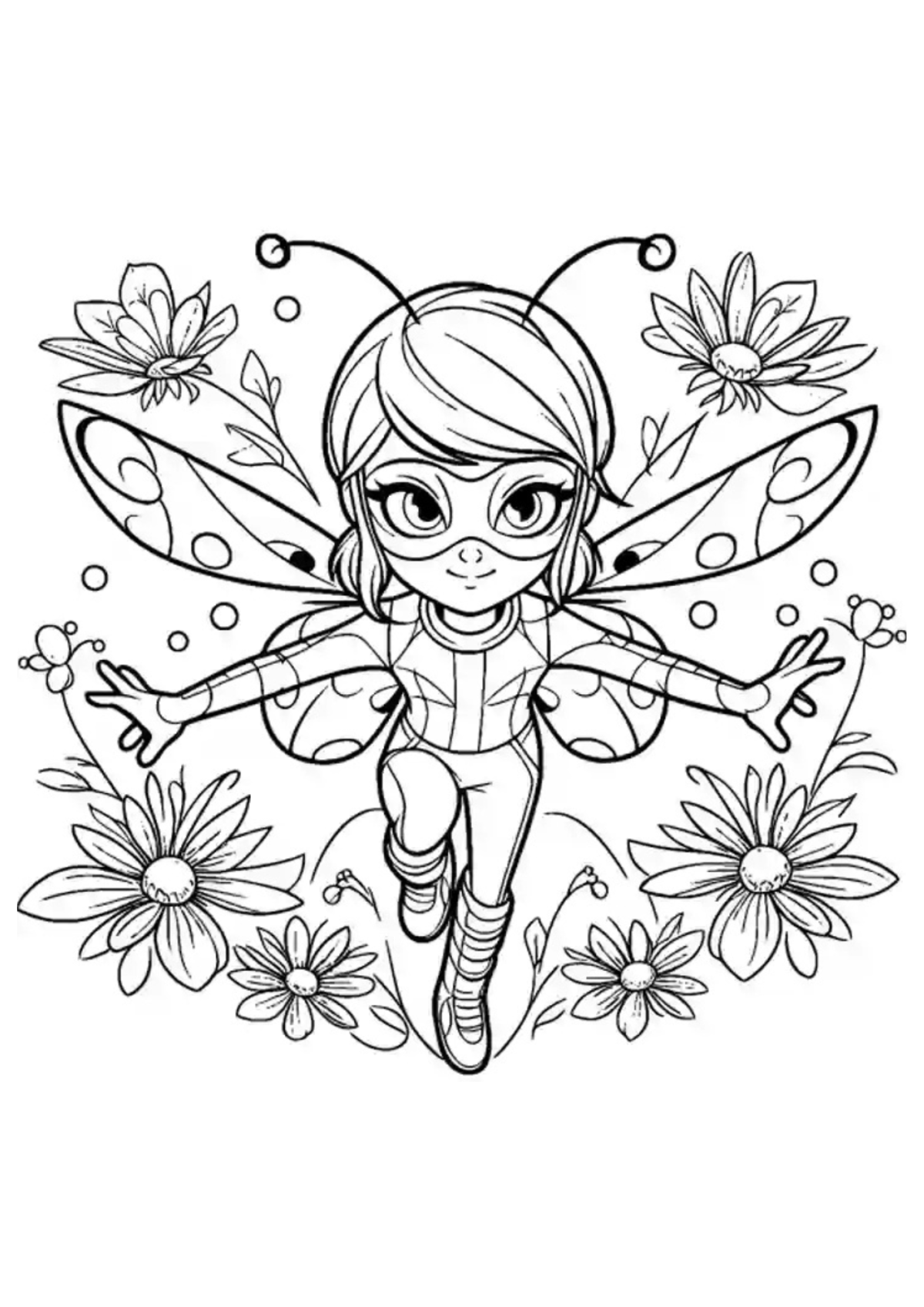 Desenho para Colorir Ladybug