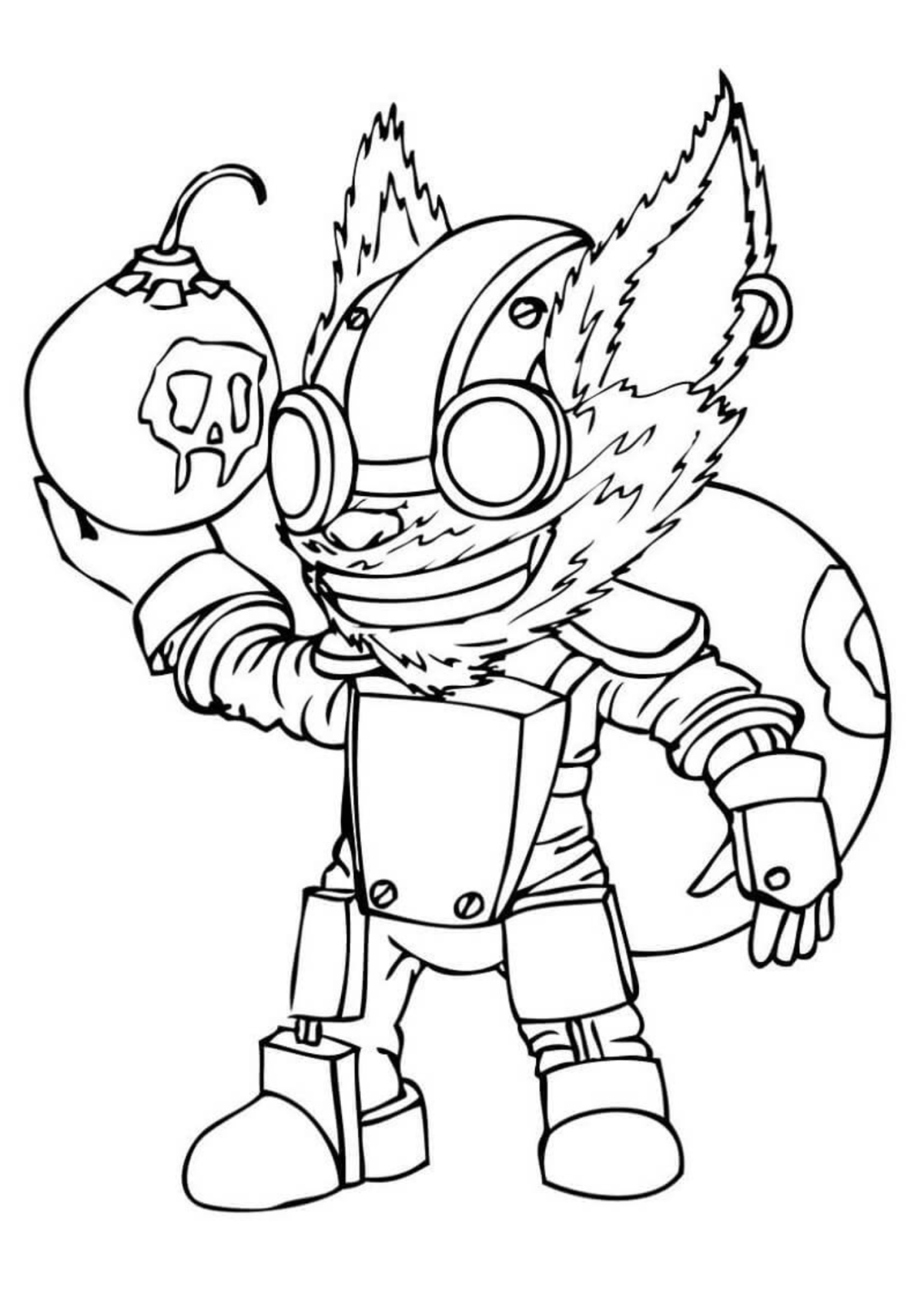 Desenho para Colorir LoL