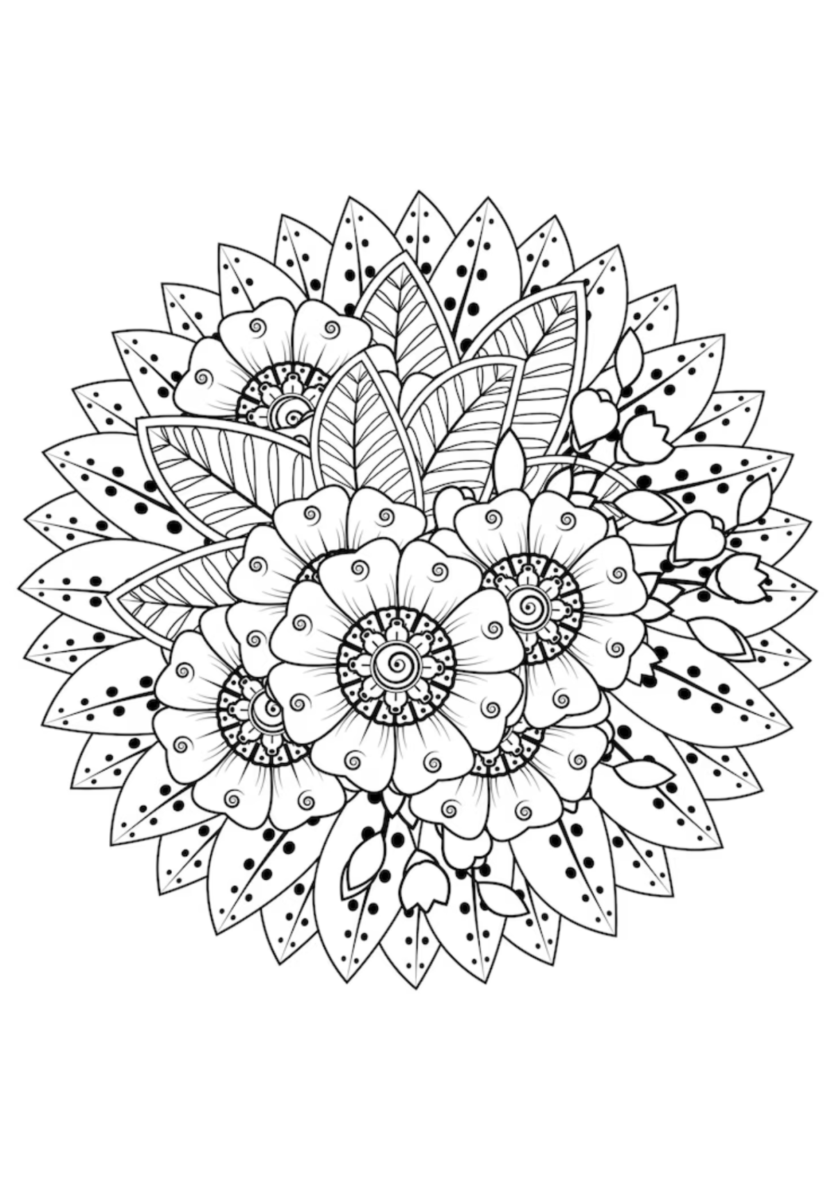 Desenho para Colorir Mandala