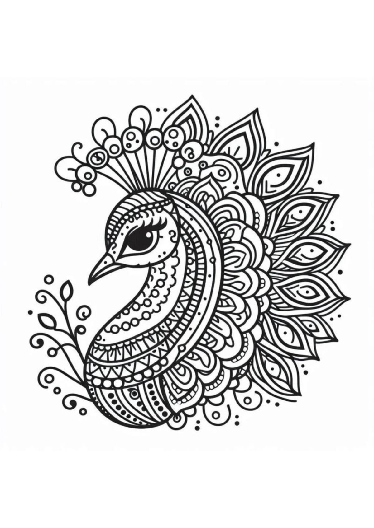 Desenho para Colorir Mandala