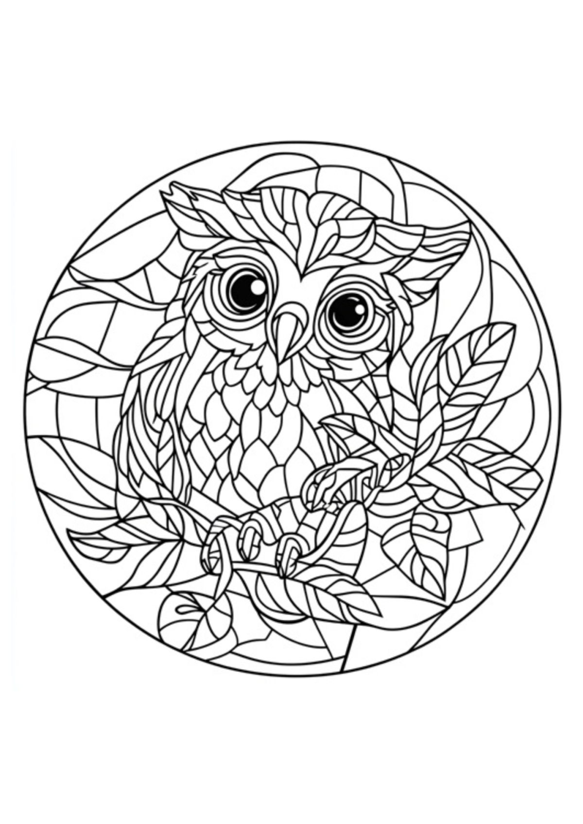 Desenho para Colorir Mandala