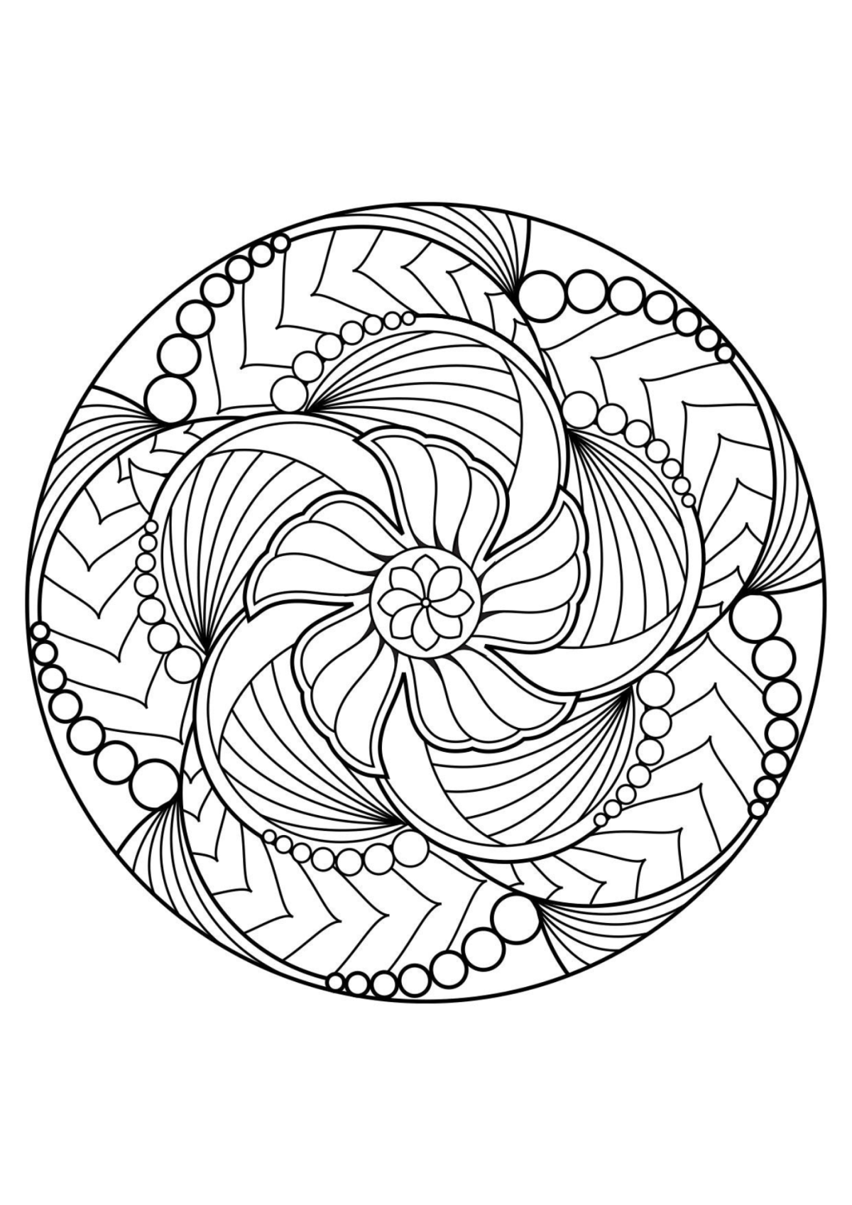 Desenho para Colorir Mandala