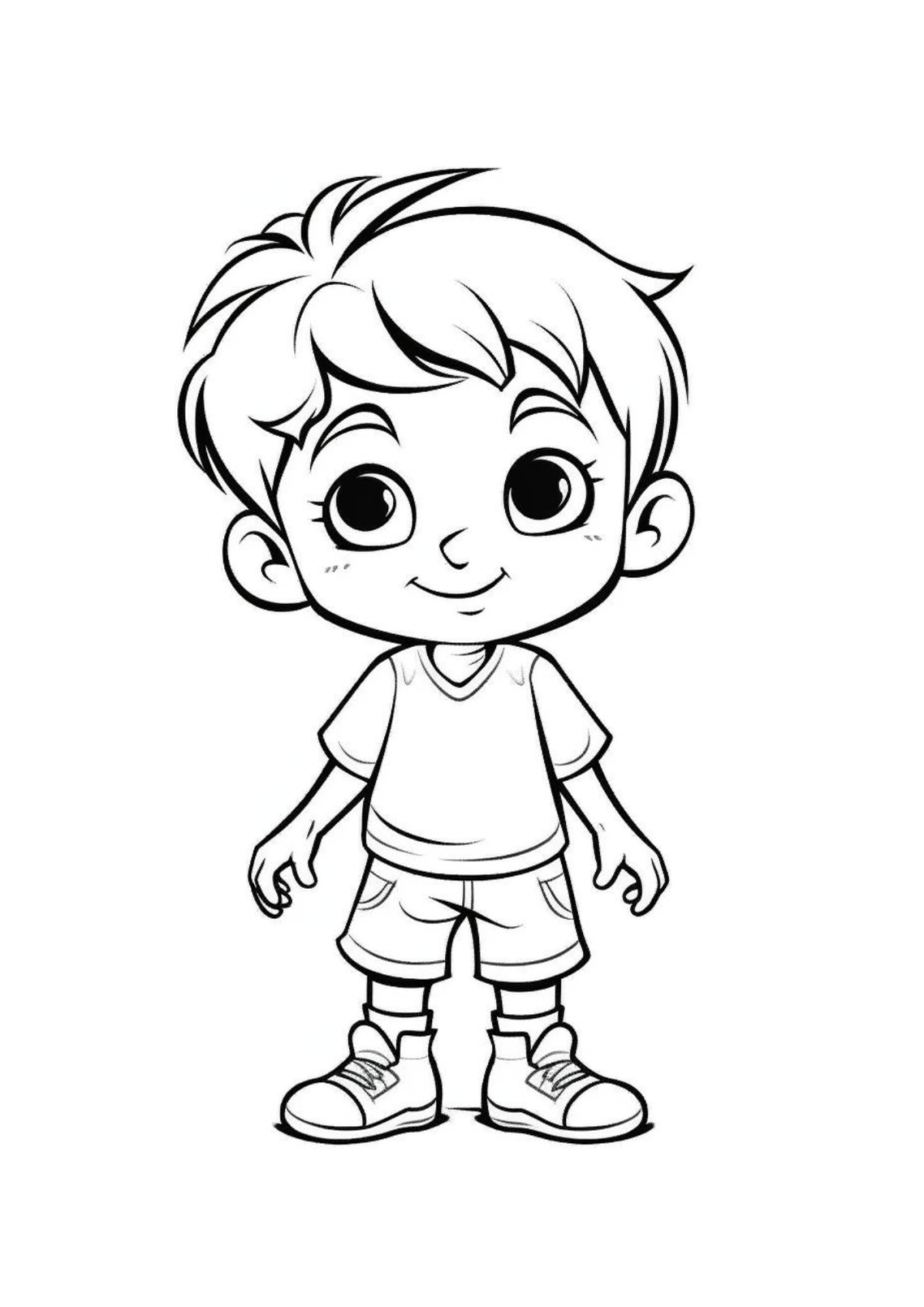 Desenho para Colorir Meninos