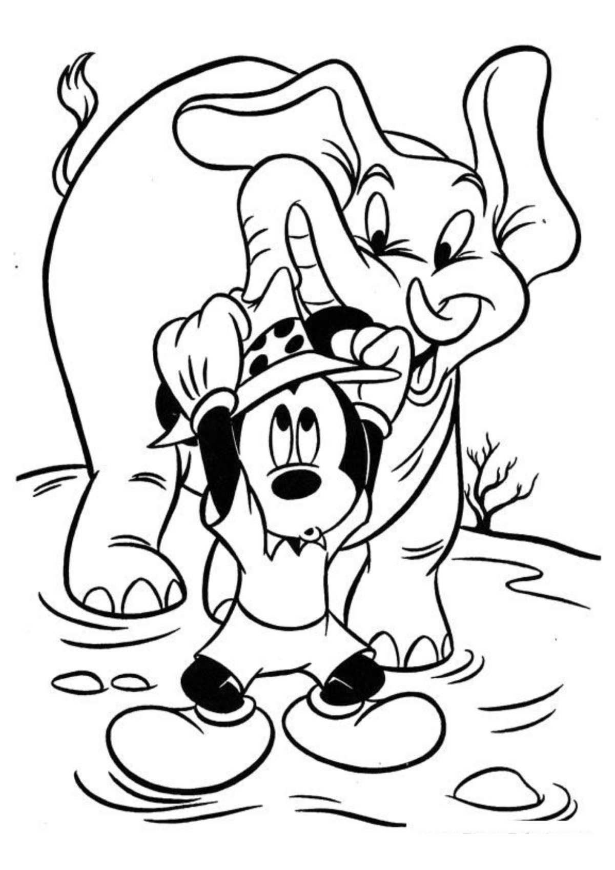 Desenho para Colorir Mickey